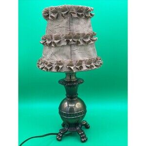 Stunning Vintage Brass Table Lamp with Shade.23” H